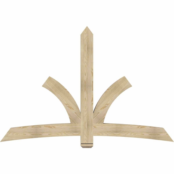 Ekena Millwork Davenport Rough Sawn Timber Gable Bracket, Douglas Fir, 84"W x 56"H x 4"D x 6"F, 16/12 Pitch GBW084X56X0406DAV00RDF - main